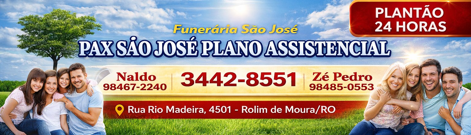 Banner da Funerária Pax São José em destaque no Rondônia Direto
