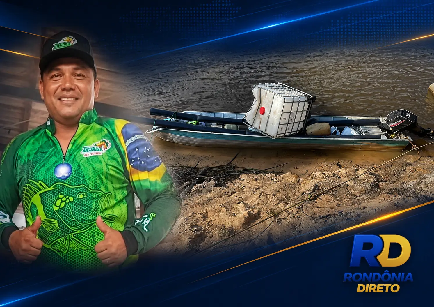 Identificado: piloteiro desaparece no rio Guaporé após barco atingir balsa em Pimenteiras do Oeste