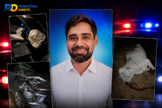Candidato a deputado estadual Ninho Testoni sofre acidente após carro atingir vaca no no distrito de Nova Dimensão
