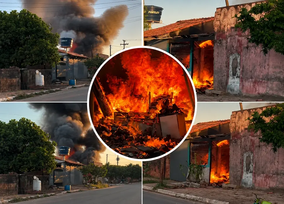 Mulher de 49 anos morre durante incêndio em residência de Cacoal