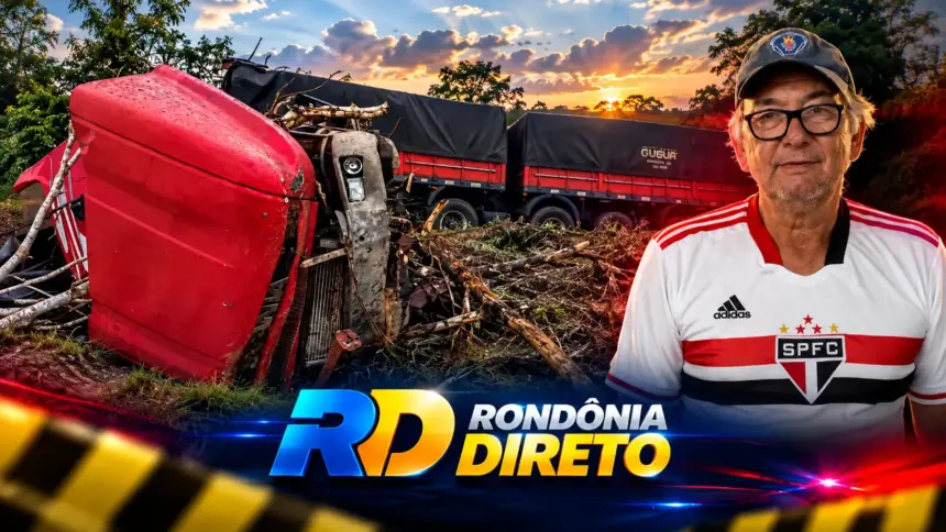 Pioneiro e motorista de Jaru morre após carreta tombar na BR-364 entre Candeias do Jamari e Itapuã do Oeste