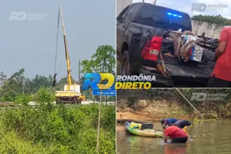 Polícia Civil recupera Honda Biz roubada que estava submersa no Rio Muqui, em Alvorada D’Oeste