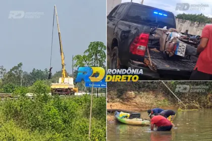 Polícia Civil recupera Honda Biz roubada que estava submersa no Rio Muqui, em Alvorada D’Oeste