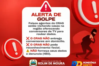 Prefeitura de Rolim de Moura alerta para golpe de falsos agentes do CRAS em residências