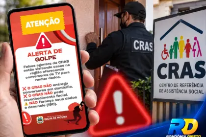 Golpe continua em Rolim de Moura: falsos agentes usam nome do CRAS para pedir reconhecimento facial e acesso ao Gov.br