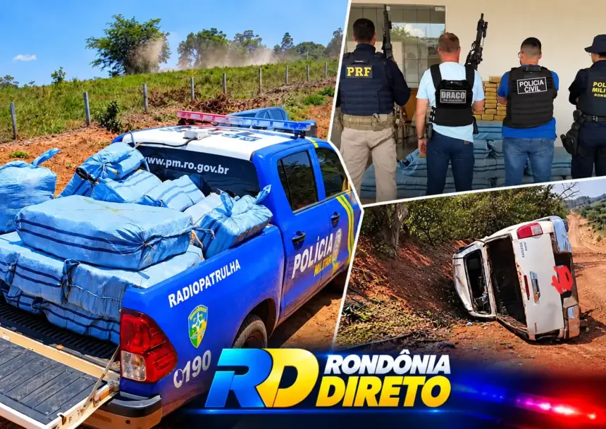 Atualização - PM apreende 530 kg de skunk avaliados em R$ 10 milhões após perseguição e capotamento em Castanheiras