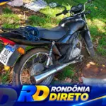 Motocicleta furtada é recuperada após ser deixada em propriedade rural de Rolim de Moura