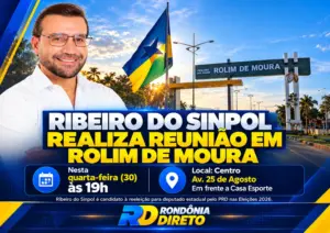 Convite: Ribeiro do Sinpol realiza grande reunião de campanha nesta quarta-feira em Rolim de Moura
