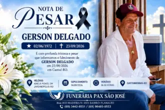 Nota de pesar pelo falecimento de Gerson Delgado; velório ocorre em Jardinópolis