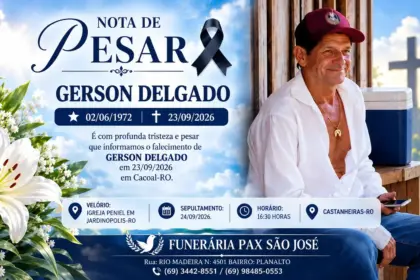 Nota de pesar pelo falecimento de Gerson Delgado; velório ocorre em Jardinópolis