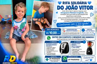 Família de São Miguel do Guaporé faz rifa para ajudar menino de 5 anos que precisa continuar tratamento em Brasília; saiba