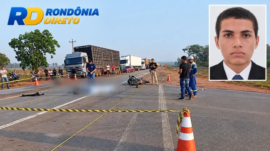 Jovem de 22 anos morre após moto atingir cavalo na BR-364 em Ariquemes