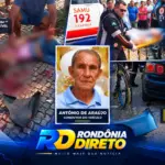 Idoso morre após grave acidente entre carros em Ji-Paraná; filha segue em estado grave