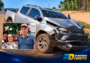 Casal de Cujubim morre após colisão entre carro e caminhonete na BR-364