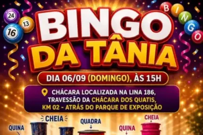 Bingo da Tânia acontece neste domingo com prêmios em Tupperware e rodada final de um salário mínimo