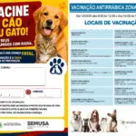 Campanha de vacinação antirrábica terá pontos em vários bairros de Rolim de Moura neste sábado