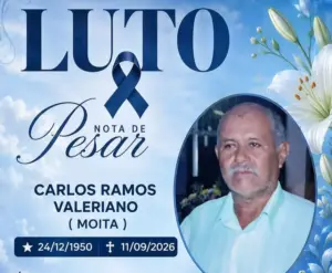 Funerária Pax São José lamenta falecimento de Carlos Ramos Valeriano, o “Moita”, em Rolim de Moura