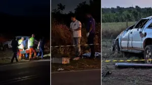 S10 capota várias vezes em curva e deixa dois homens mortos na Curva da Geracina