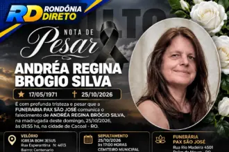 Funerária Pax São José comunica falecimento de Andréa Regina Brógio Silva, proprietária da Auto Elétrica Puma, aos 55 anos