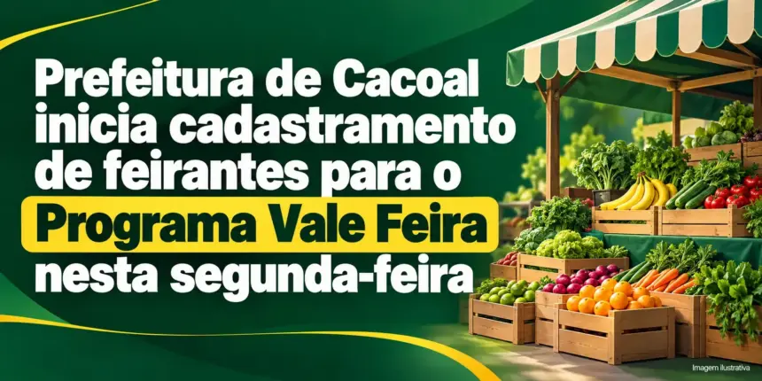 Prefeitura de Cacoal inicia cadastramento de feirantes para o Programa Vale Feira nesta segunda-feira