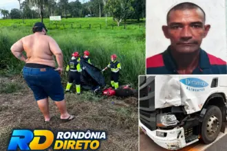 Motociclista morre após colisão frontal com caminhão bitrem na BR-364, em Jaru