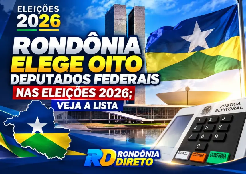Rondônia elege oito deputados federais nas Eleições 2026; veja a lista