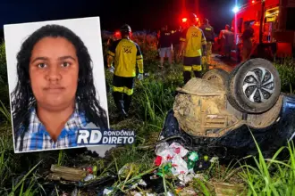 Mulher de 29 anos morre e outras três pessoas ficam feridas após carro capotar na BR-364, entre Jaru e Ouro Preto do Oeste