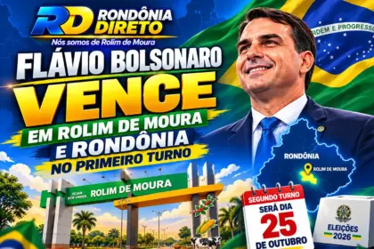 Flávio Bolsonaro vence em Rolim de Moura e Rondônia no primeiro turno; segundo turno será dia 25 de outubro