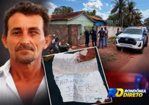 “Motivo da morte: Assediado Criança”: bilhete é encontrado sobre corpo de homem assassinado em Rolim de Moura