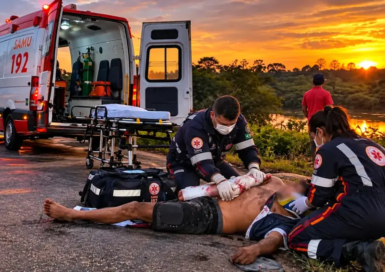 Homem é sequestrado por três suspeitos e espancado em Ji-Paraná; vítima sofre fratura exposta no braço