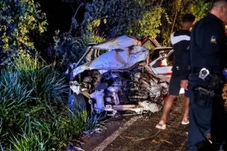 Idosa de 74 anos e criança de 8 ficam feridas em acidente entre caminhão e carro na RO-010