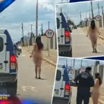 Mulher é vista nua nas ruas de Ariquemes e abordagem policial é registrada em vídeos