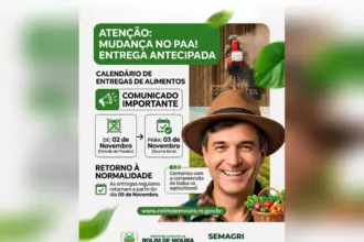Rolim de Moura altera data de entrega de alimentos do PAA devido ao feriado de Finados; confira o novo cronograma
