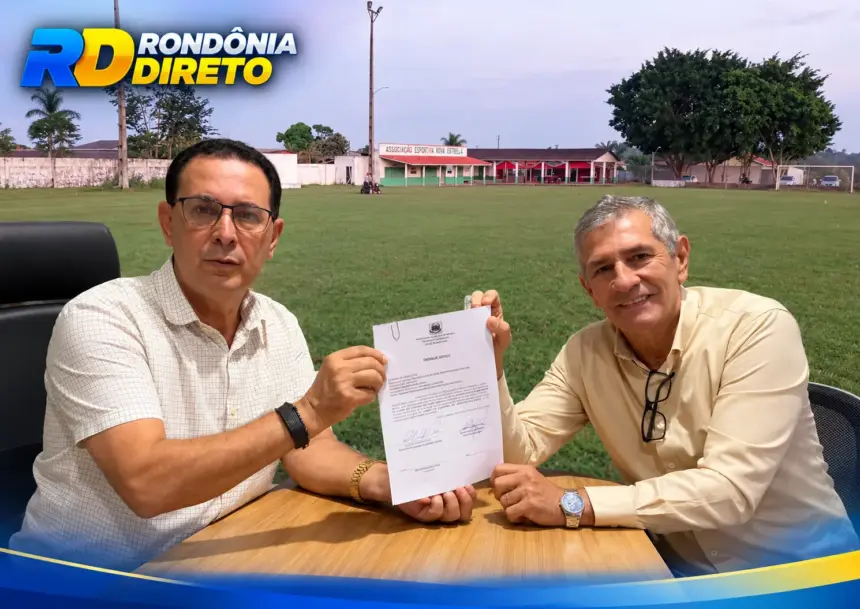 Prefeito Aldo Júlio autoriza construção de barracão de R$ 664 mil no campo de futebol de Nova Estrela